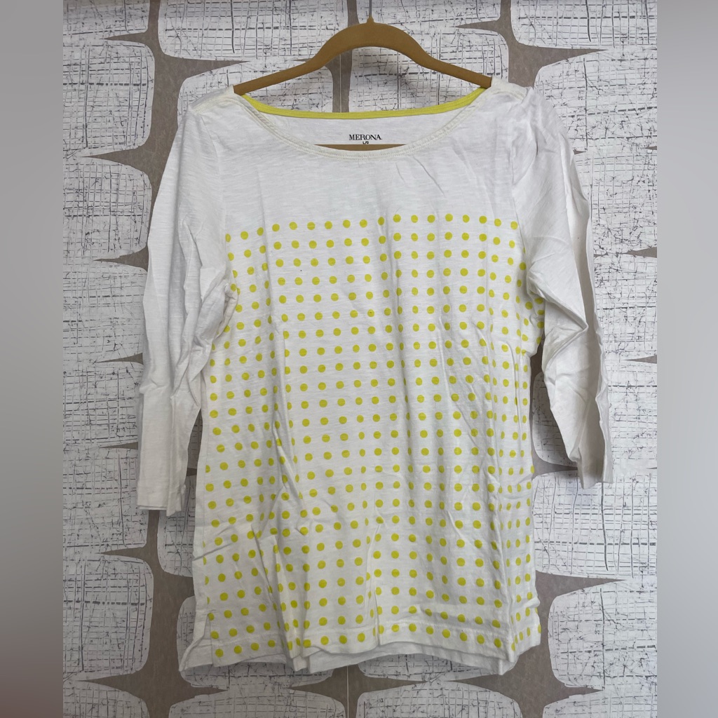 Chartreuse Polk Dot T Shirt